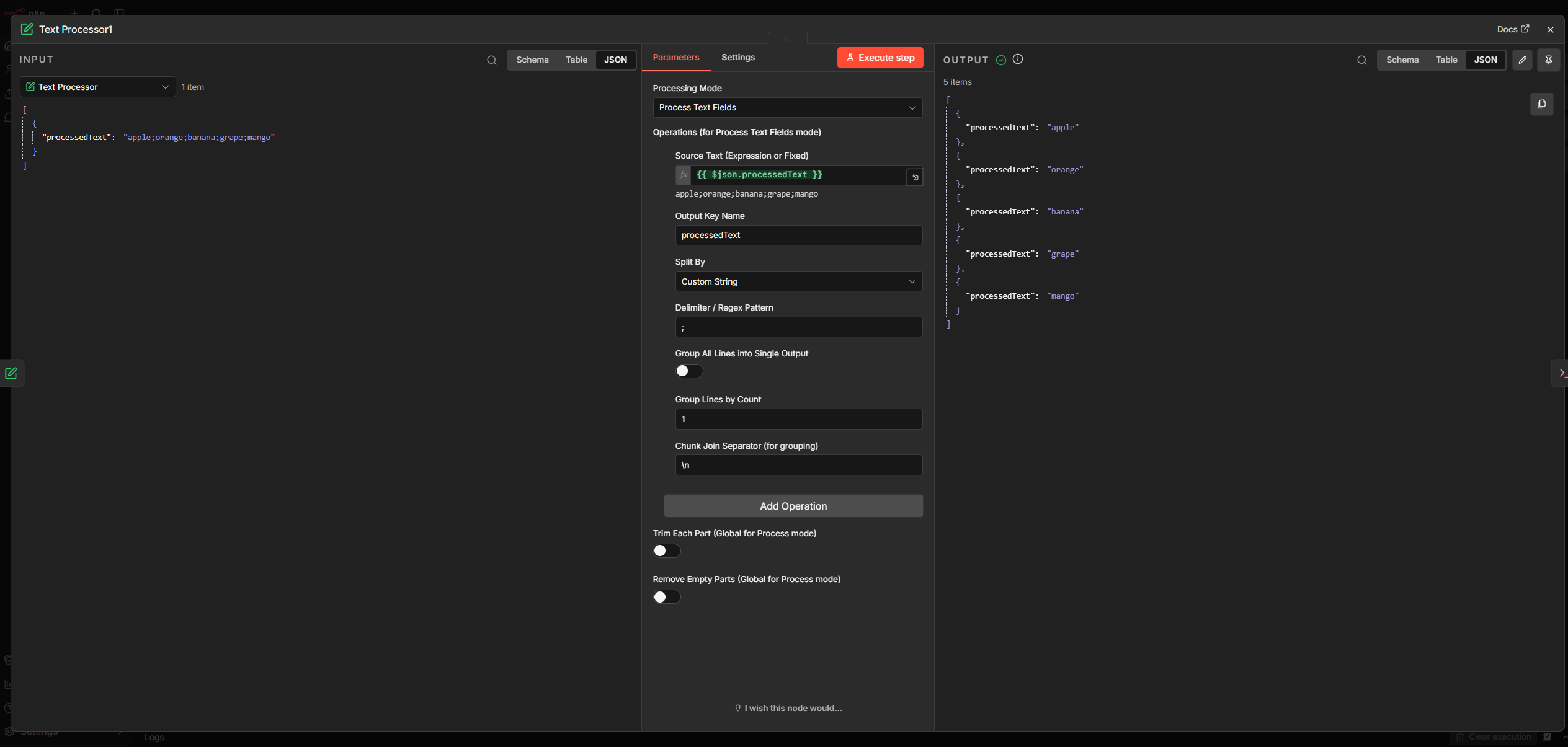 Text Processor Node for n8n